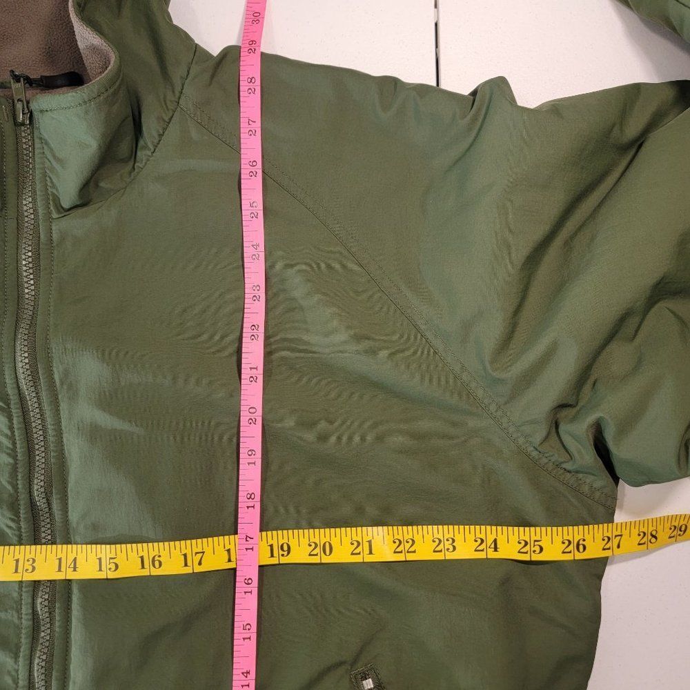 Cabelas Nylon Coat Jacket Mens‎ LT Fleece Lined Full Zip Pockets Mock Neck Green - Picture 14 of 15